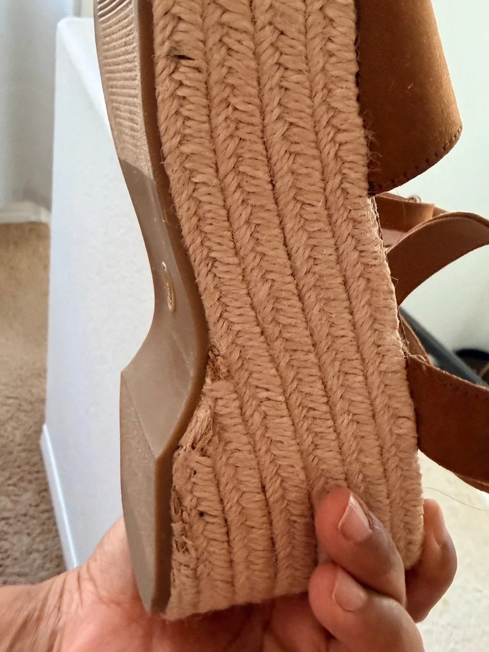 Universal Thread Brown Suede-Look Platform Espadrille Sandals